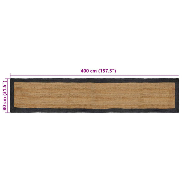 Alue Matto Tummanharmaa 80 x 400 cm Juutti