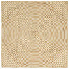 Alue Matto Luonnollinen ja valkoinen 160 x 160 cm Juutti