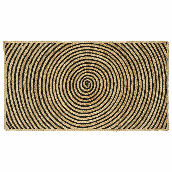 Alue Matto Luonnollinen ja musta 60 x 110 cm Juutti