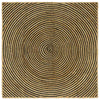 Alue Matto Luonnollinen ja musta 120 x 120 cm Juutti