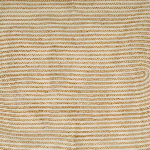 Alue Matto Luonnollinen ja valkoinen 122 x 183 cm Juutti