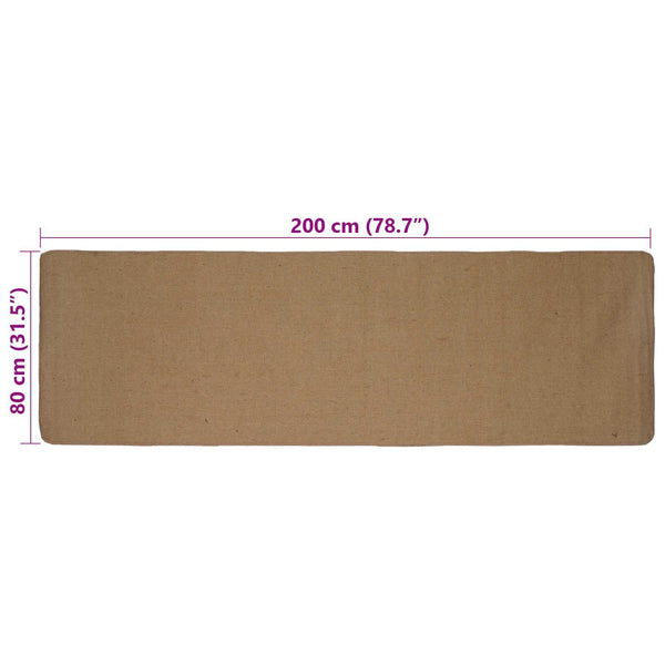 Alue Matto Vaaleanruskea 80 x 200 cm Juutti