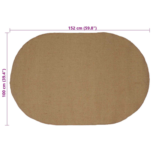 Alue Matto Luonnollinen 100 x 152 cm Juutti