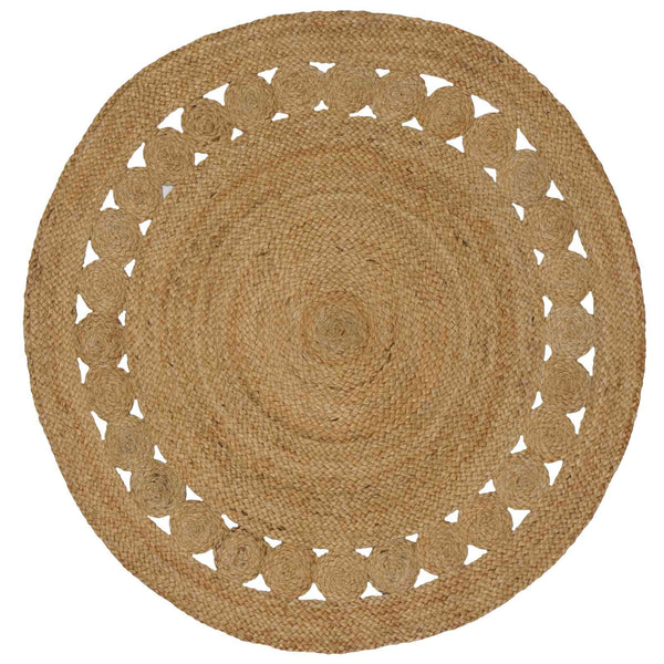 Alue matot Luonnollinen Ø 120 cm Juutti