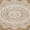 Alue Matto Luonnollinen valkoisella painatuksella 122 x 183 cm
