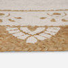 Alue Matto Luonnollinen valkoisella painatuksella 205 x 305 cm