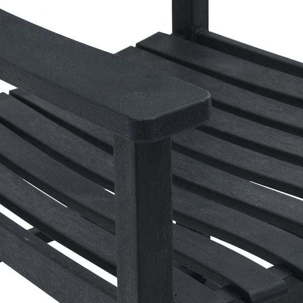 Musta keinutuoli Slauca 65x84x114cm (polyeteeni)