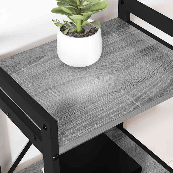 Kirjahylly 60 x 30 x 85 cm Tekninen puu Harmaa sonoma