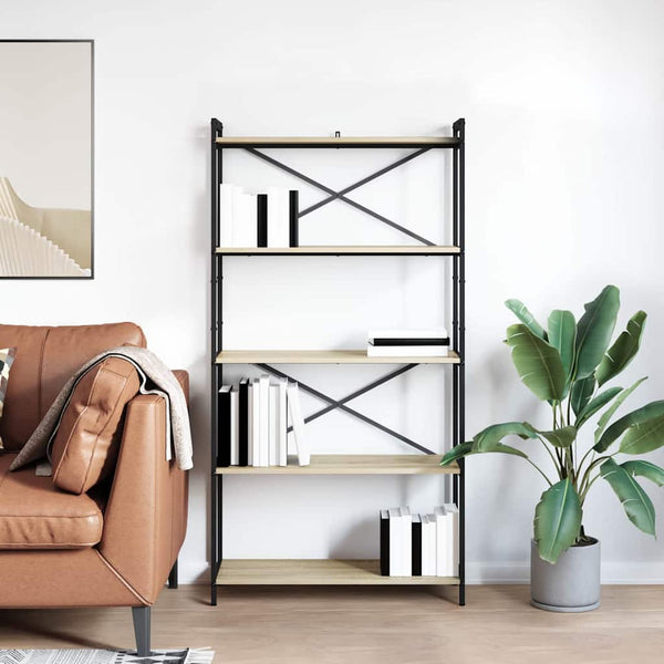 Kirjahylly 80 x 30 x 155 cm Tekninen puu Sonoman tammi