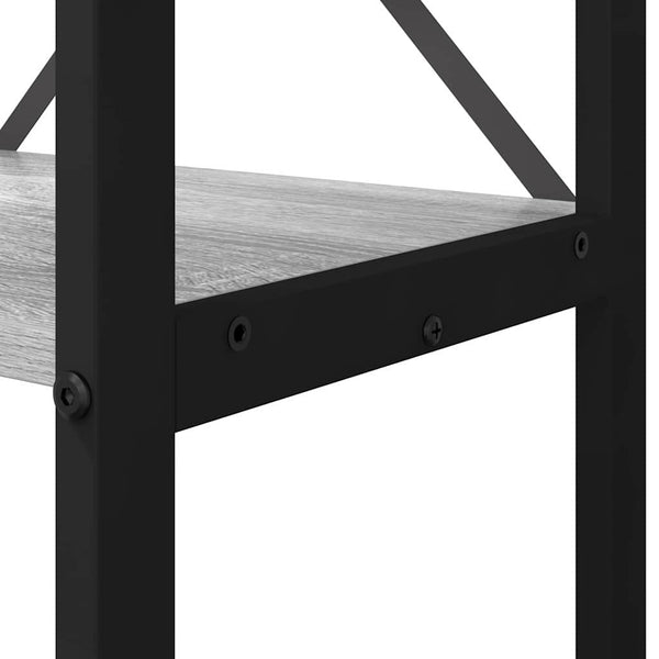 Kirjahylly 80 x 30 x 155 cm Tekninen puu Harmaa sonoma