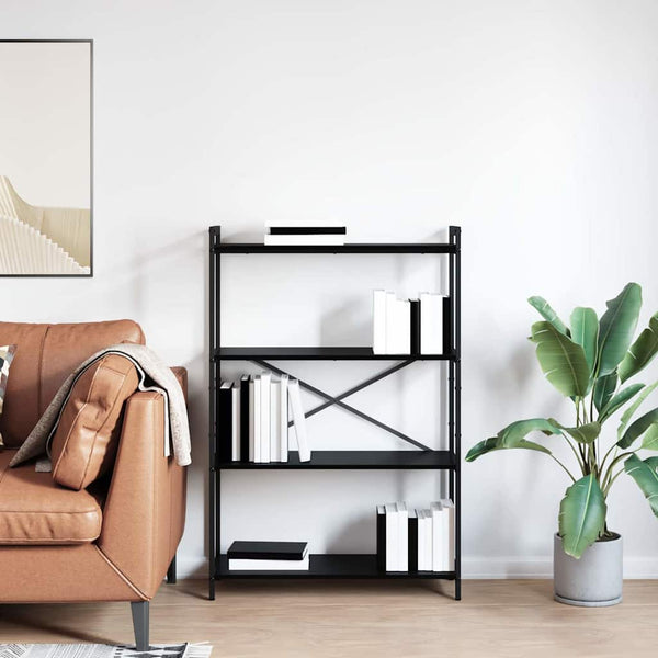 Kirjahylly 80 x 30 x 120 cm Tekninen puu Musta tammi.