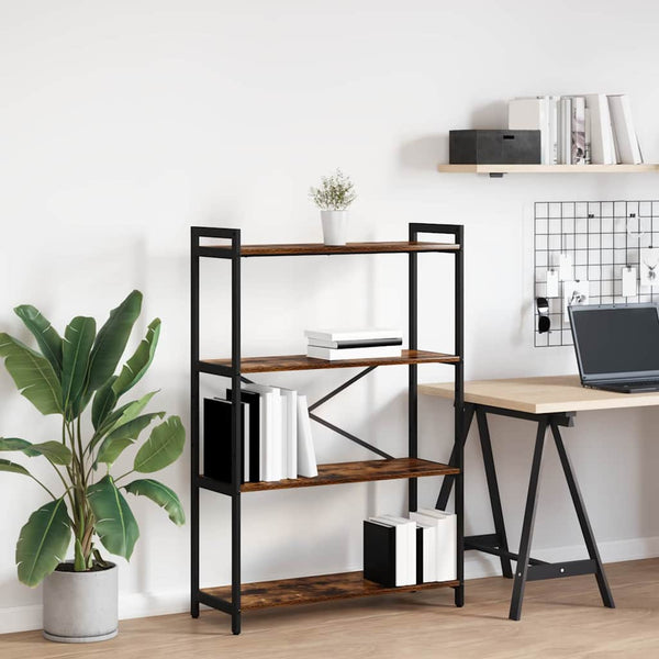 Kirjahylly 80 x 30 x 120 cm Tekninen puu Savupähkinä