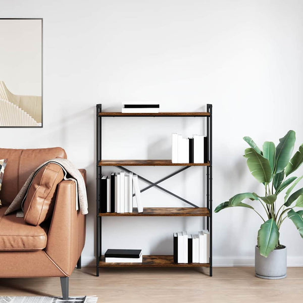 Kirjahylly 80 x 30 x 120 cm Tekninen puu Savupähkinä