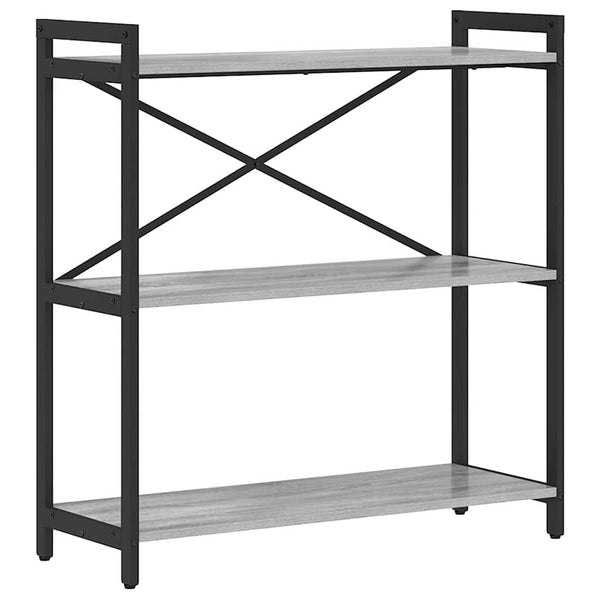 Kirjahylly 80 x 30 x 85 cm Tekninen puu Harmaa sonoma