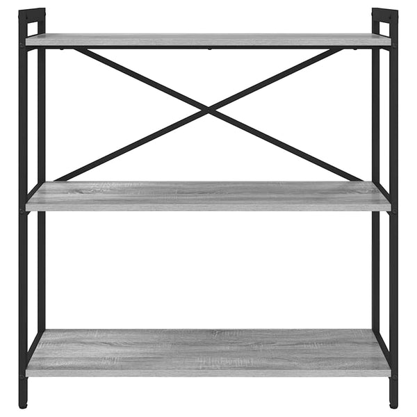 Kirjahylly 80 x 30 x 85 cm Tekninen puu Harmaa sonoma