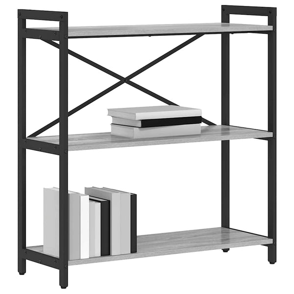Kirjahylly 80 x 30 x 85 cm Tekninen puu Harmaa sonoma