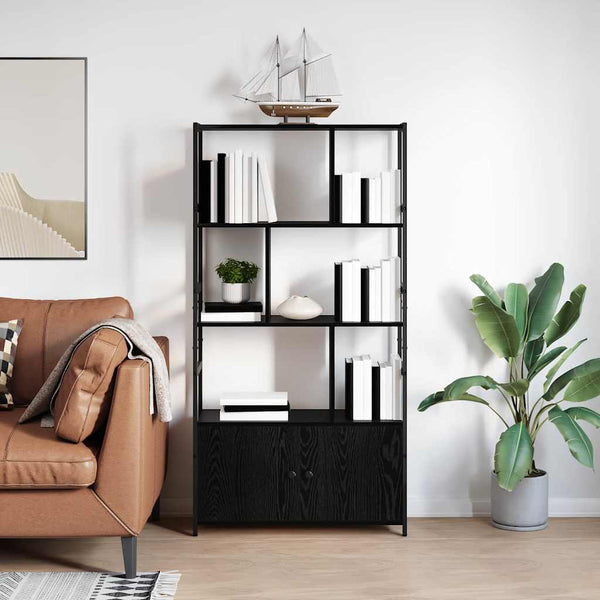 Kirjahylly 80 x 30 x 155,5 cm Tekninen puu Musta tammi.
