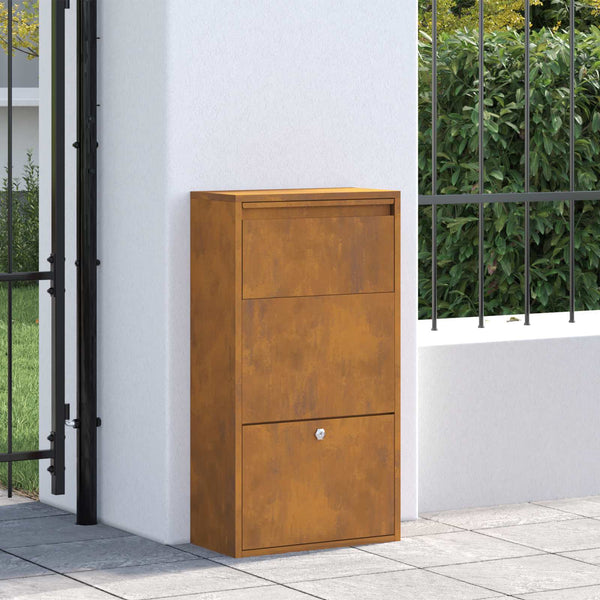 Pakettipostilaatikko Ruosteinen 44 x 22 x 82 cm Kulunut Teräs