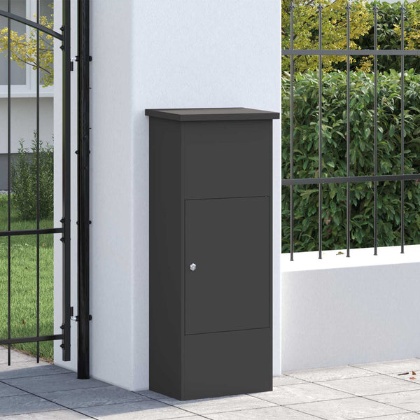 Pakettipostilaatikko ovella Musta 44,5 x 29 x 110,5 cm Teräs