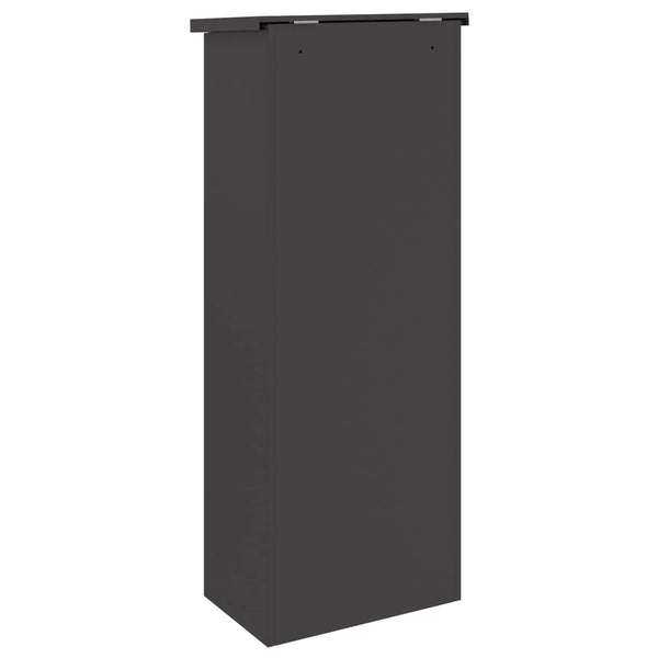Pakettipostilaatikko ovella Musta 44,5 x 29 x 110,5 cm Teräs