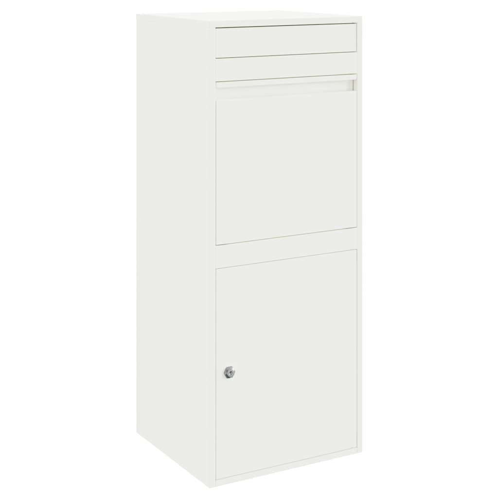 Pakettipostilaatikko ovella valkoinen 41 x 38 x 103 cm Teräs