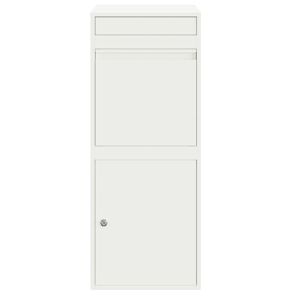 Pakettipostilaatikko ovella valkoinen 41 x 38 x 103 cm Teräs