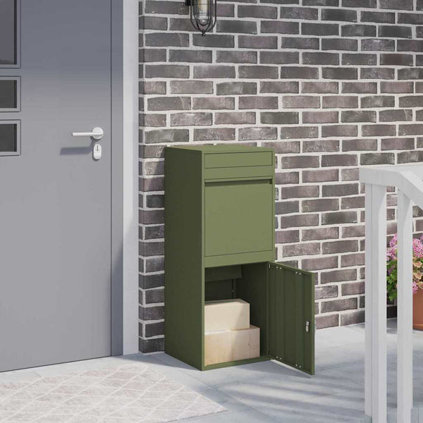 Pakettipostilaatikko Oliivinvihreä 41 x 38 x 103 cm Teräs