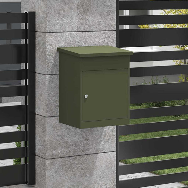 Pakettipostilaatikko Oliivinvihreä 47,5 x 38 x 59 cm Teräs
