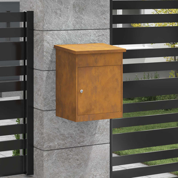 Pakettipostilaatikko Ruosteinen 47,5 x 38 x 59 cm Kulunut Teräs