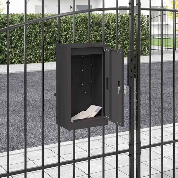 Postilaatikko säilytystilassa Musta 30 x 20 x 55 cm Teräs