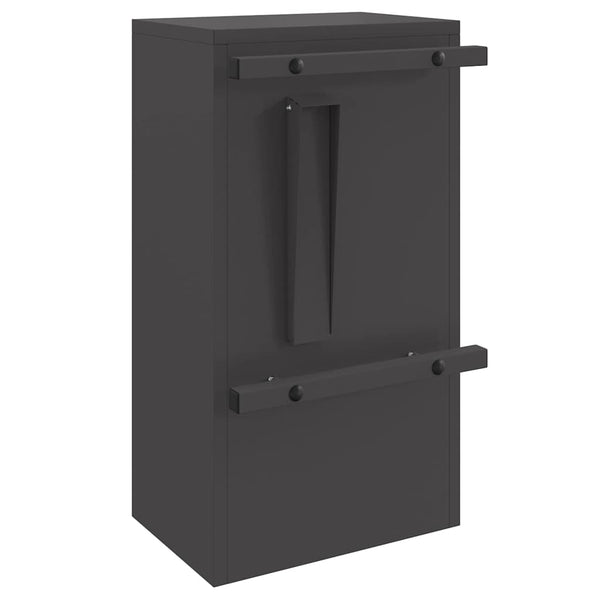 Postilaatikko säilytystilassa Musta 30 x 20 x 55 cm Teräs
