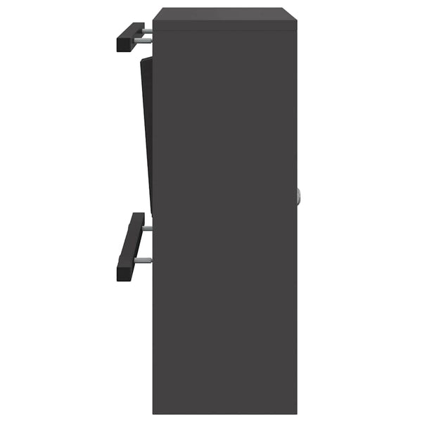Postilaatikko säilytystilassa Musta 30 x 20 x 55 cm Teräs