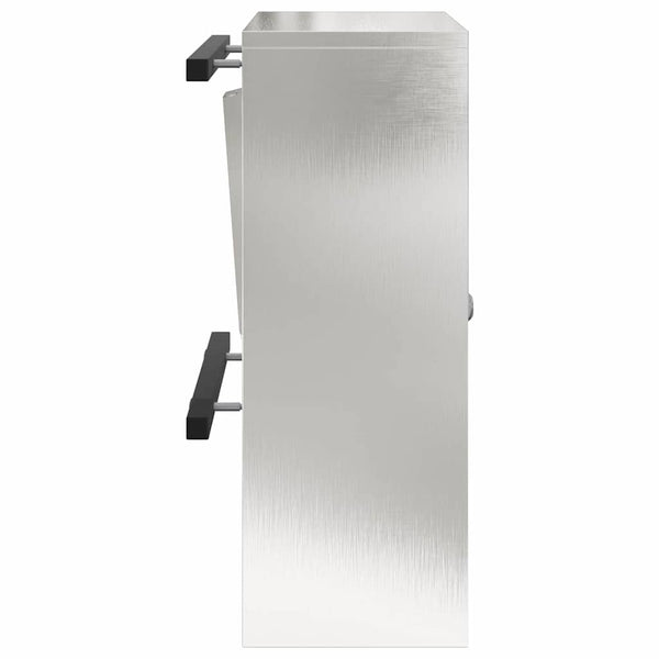 Postilaatikko ovella Hopea 30 x 20 x 55 cm Ruostumaton teräs