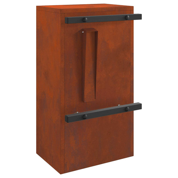 Postilaatikko ovella Ruosteinen 30 x 20 x 55 cm Kulunut Teräs