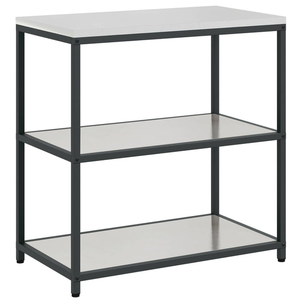 Keittiön hyllyyksikkö HATTEM Hopea 90 x 50 x 92 cm Teräs