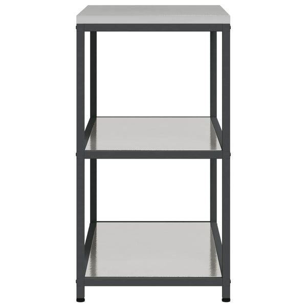 Keittiön hyllyyksikkö HATTEM Hopea 90 x 50 x 92 cm Teräs
