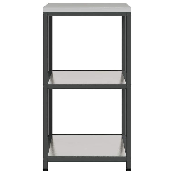 Keittiön hyllyyksikkö HATTEM Hopea 60 x 50 x 92 cm Teräs
