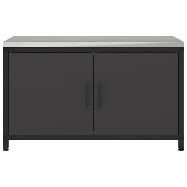 Keittiön säilytyskaappi HATTEM Musta 90 x 50 x 53 cm Teräs