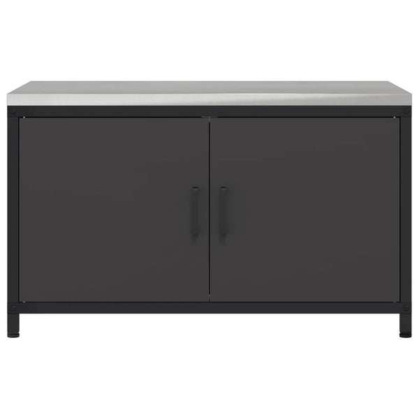 Keittiön säilytyskaappi HATTEM Musta 90 x 50 x 53 cm Teräs