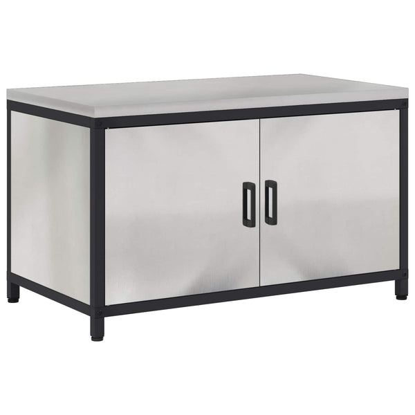 Keittiön säilytyskaappi HATTEM Hopea 90 x 50 x 53 cm Teräs