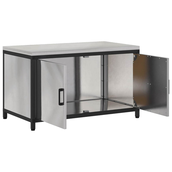 Keittiön säilytyskaappi HATTEM Hopea 90 x 50 x 53 cm Teräs