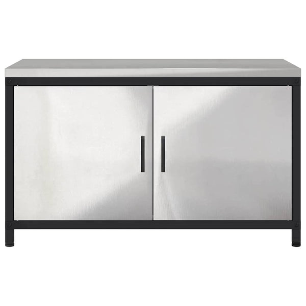 Keittiön säilytyskaappi HATTEM Hopea 90 x 50 x 53 cm Teräs