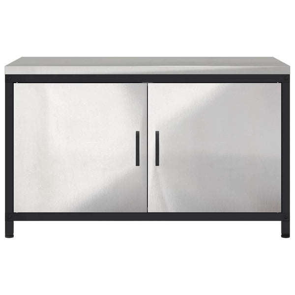 Keittiön säilytyskaappi HATTEM Hopea 90 x 50 x 53 cm Teräs