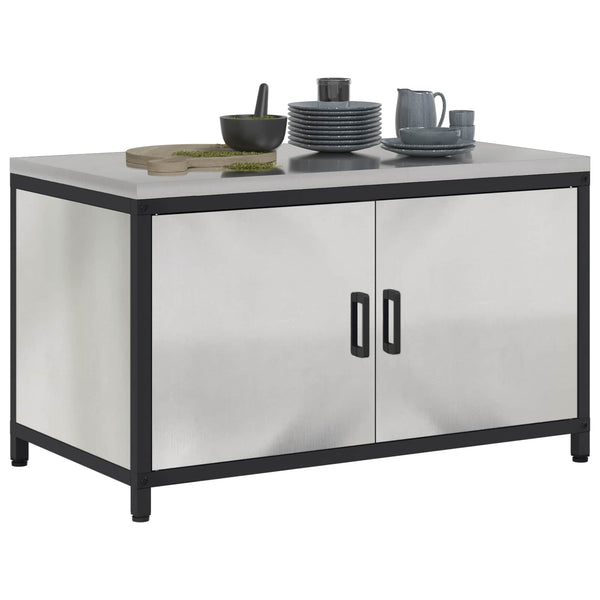 Keittiön säilytyskaappi HATTEM Hopea 90 x 50 x 53 cm Teräs