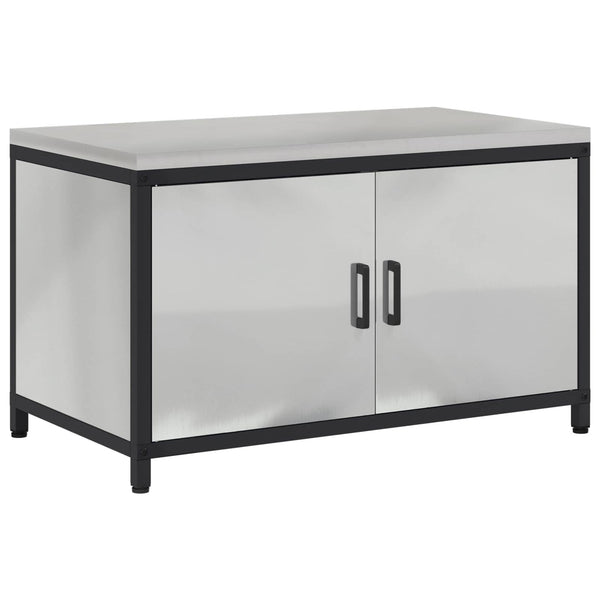 Keittiön säilytyskaappi HATTEM Hopea 90 x 50 x 53 cm Teräs