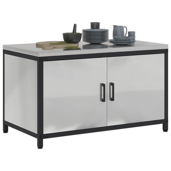 Keittiön säilytyskaappi HATTEM Hopea 90 x 50 x 53 cm Teräs