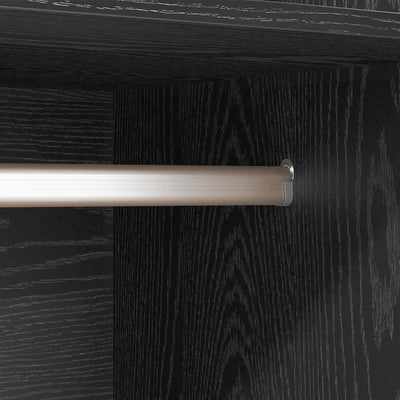 Musta tammi vaatekaappi hyllyllä säilytystilassa Liria (puinen)