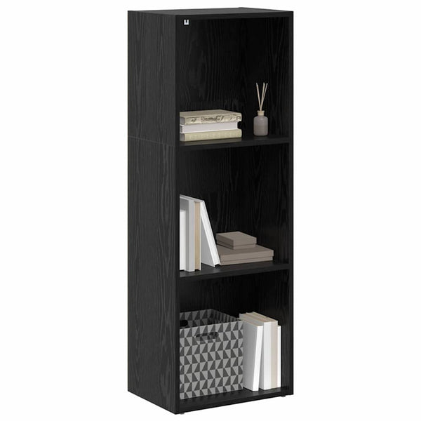 Kirjahylly 3 tasoa 40 x 30 x 114 cm Tekninen puu Musta tammi.