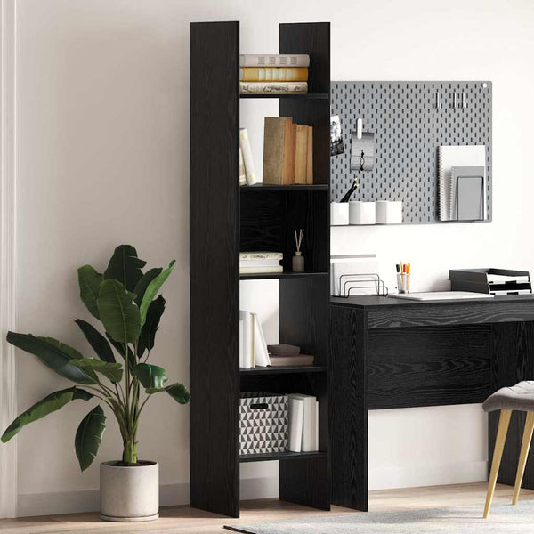 Kirjahylly 5 tasoa 40 x 35 x 180 cm Tekninen puu Musta tammi.