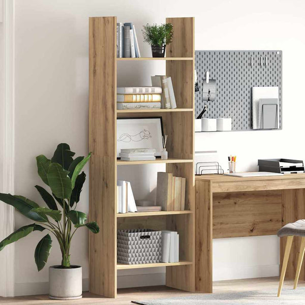 Kirjahylly 5 tasoa 60 x 35 x 180 cm Tekninen puu Artisan tammi